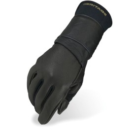 Heritage Pro 8.0 Bull Riding Gloves, Size 9, Black