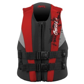 O'Neill Youth Reactor USCG Life Vest, Coal/Red/Flint, 1SZ