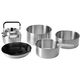 Vango Cook Set - Aluminium Camping Cookware Set - Silver