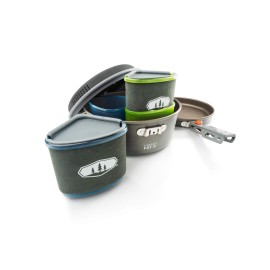 GSI Outdoors, Pinnacle Backpacker, Nesting Cook Set, Superior Backcountry Cookware Since 1985