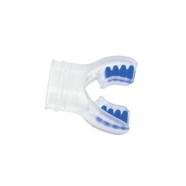 Silicone Mouthpiece w/ Color Tab Replacement Scuba Regulator Comfort Fit Mouth Piece (Clear/Blue)