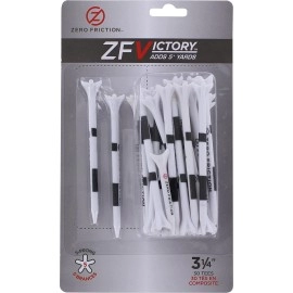 Zero Friction Victory 3 1/4-Inch 5-Prong Performance Golf Tee (Pack of 30)