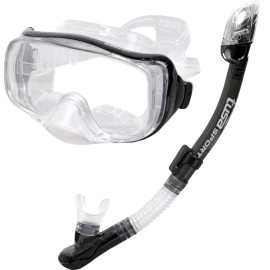 TUSA Sport Adult Imprex 3D Purge Mask and Dry Snorkel Combo, Smoke
