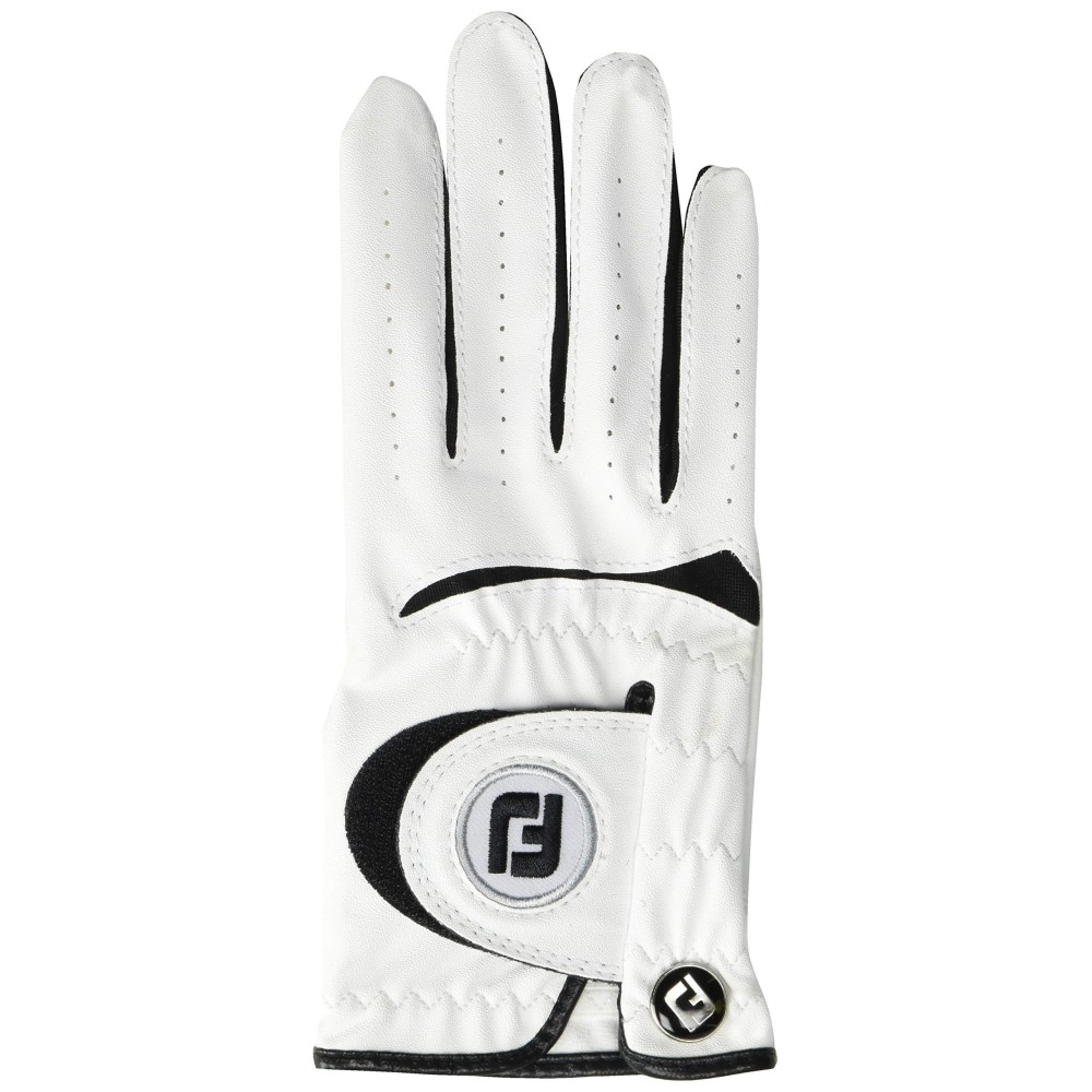 FootJoy Junior Golf Glove, White Large, Worn on Right Hand