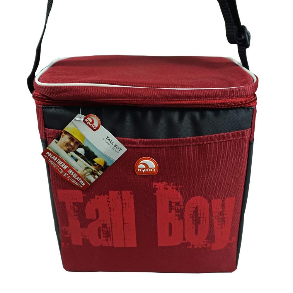 Igloo Tall Boy Insulated Cooler, 9 Can, Made With Polartherm Insulation, (RED)