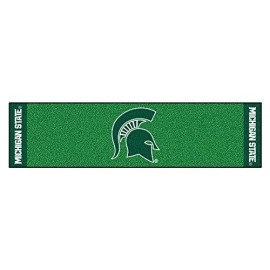 FANMATS - 9076 NCAA Michigan State University Spartans Nylon Face Putting Green Mat , 18