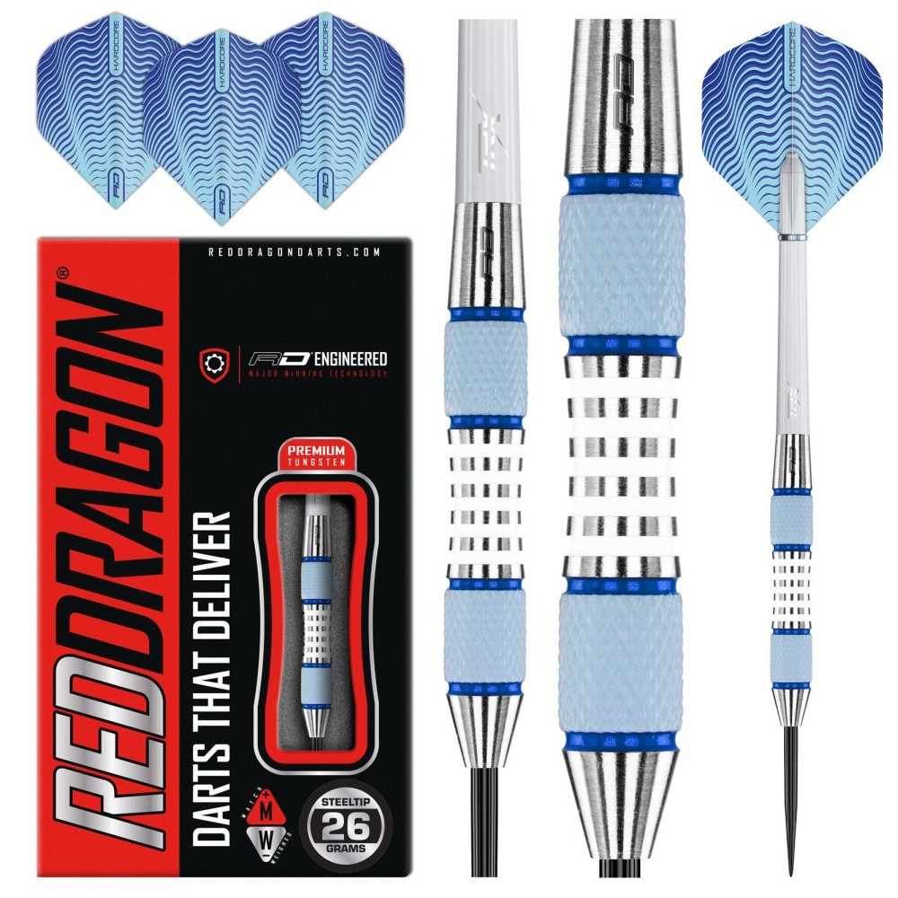 RED DRAGON Stag 26g Tungsten Darts with Flights and Stems