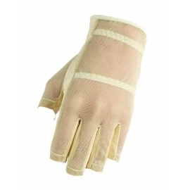 HJ Glove Women's White Solaire Half Length Golf Glove, Large, Left Hand