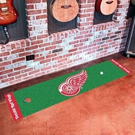 FANMATS 10381 Detroit Red Wings Putting Green Mat - 1.5ft. x 6ft.