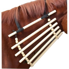 Intrepid International Wooden Horse Neck Cradle - Durable Wood Construction, Adjustable Nylon Straps for Blanket and Bandage Protection