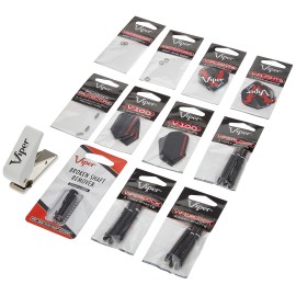 Viper Dart Accessory: Flight Hole Punch Tool with Assorted Poly Pro Flights (Steel and Soft Tip Darts)