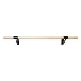 VITA Barre Wall-Mounted Single Ballet Barre, Classic WB15, 6 Ft Bar, Wood Fixed Height, Made in USA, Home, Studio or Gym Exercise Equipment for Kids & Adults Dance, Fitness, Pilates
