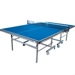 Butterfly Match 22 Rollaway Table Tennis Table Table Tennis Table 22mm Top Ping Pong Table Sturdy Ping Pong Table for Schools and Rec Centers Sturdy Table Built for Easy Transport, Blue