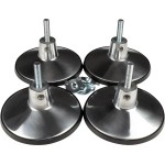 Action Large Pool Table Leg Levelers Replacements TP5069 Set of 4, Chrome Finish, Works with Most Tables Without Damaging Flooring