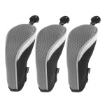 Andux Golf Hybrid Club Head Covers with Dial No. Tag Pack of 3 Gray