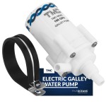 TMC Replacement Marine Electric Galley Water Pump with Mounting Clamp 12V for Boats and RVs, Five Oceans FO739