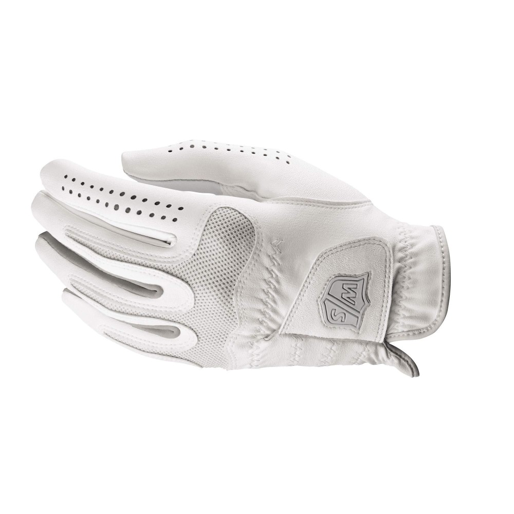 WILSON Sporting Goods Staff Grip Soft Glove, Womens Left Hand, Small, White (WGJA00590S)