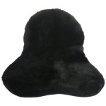 Vast Merino Fleece English saddle Seat Saver Sheepskin Cushioon(black)