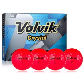 Volvik Crystal Golf Balls - Red