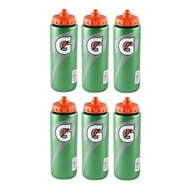 Set of 6 Gatorade Leakproof Green Orange Sport Squeeze Water Bottle 20 Oz