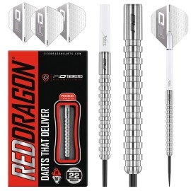 RED DRAGON Javelin: 22g - Tungsten Darts Set with Flights and Stems