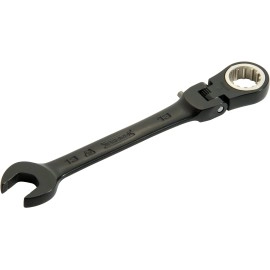 BLK CHRM Combo Locking Flex-Head Ratchet Wrench 8 mm-Spline