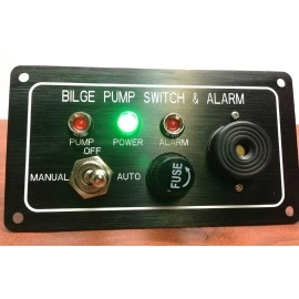 Marine Boat Bilge Alarm Pump Switch Aluminum Plate Manual Automatic