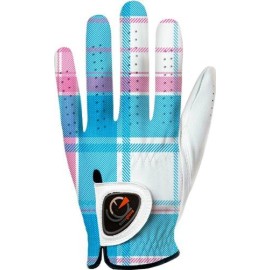 easyglove British_Checkered-2 Mens Golf Glove (White), XX-Large, Worn on Left Hand