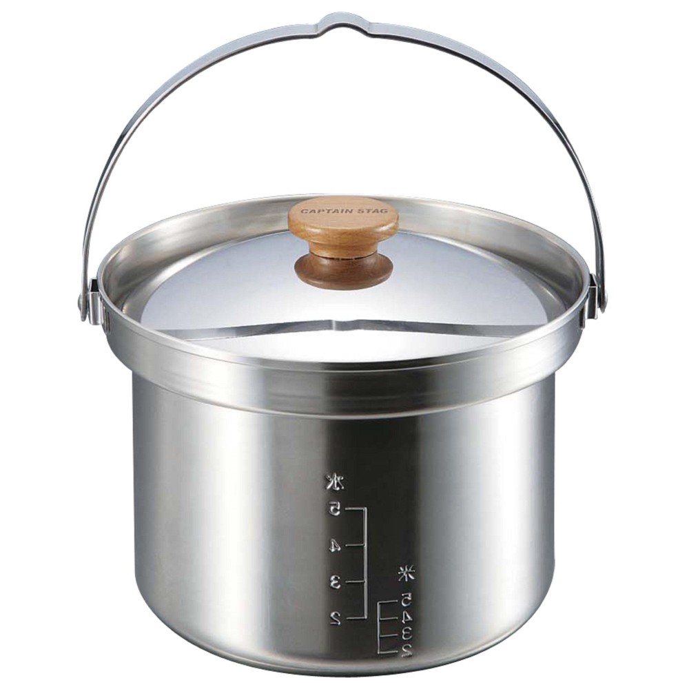 Captain Stag UH-4001 3-Layer Steel Stepped Rice Cooker, 5 Cups