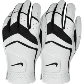 Nike Mens Dura Feel Golf Glove (2-Pack) (White), Small, Left Hand