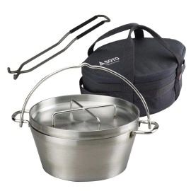 SOTO ST-910YS Stainless Steel Dutch Oven 10-Inch Set (with Storage Case and Lid Lifter), Special Set