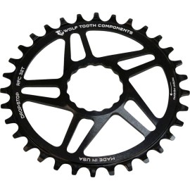 Wolf Tooth Direct Mount Round Mountain Bike Chainrings for Race Face Cinch (28 Tooth, Drop-Stop A, 0mm Offset, MTB)