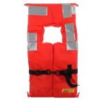 Seachoice Type I Commercial Offshore Vest, Fluorescent Orange, Reflective Panels, Youth, Up to 90 Lbs.