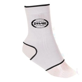 FARABI SPORTS Muay Thai Kick Boxing Foot Ankle Supports Pull Over (White, S/M)