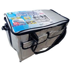 Adroit Insulated Cooler Bag 35 Liter Capacity 46.5 x 26.5 x 30 cm Dimensions Dual Carrying Options Front Pockets Wheeled Cart Attachment