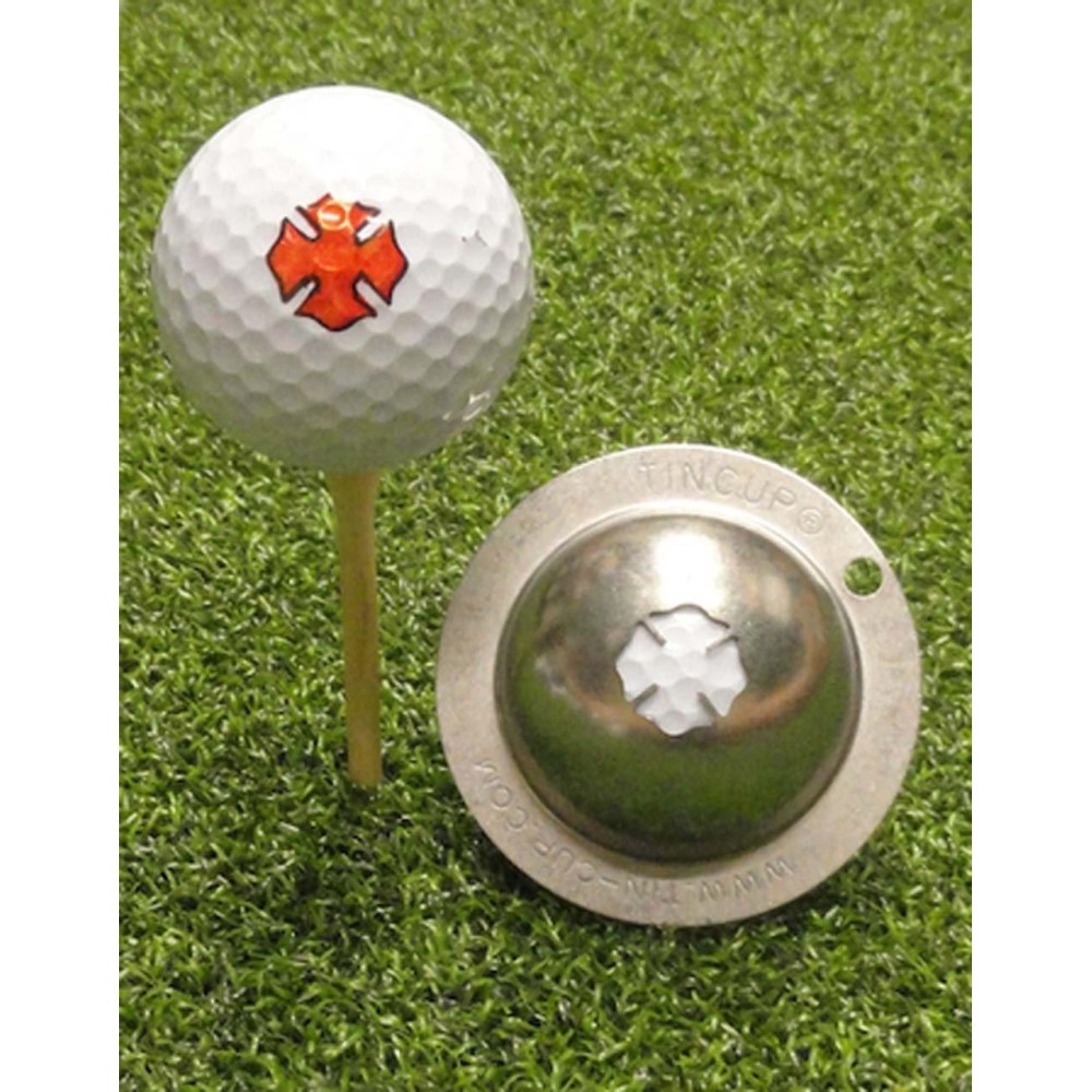 Tin Cup Golf Ball Custom Marker Alignment Tool (Firefighter)
