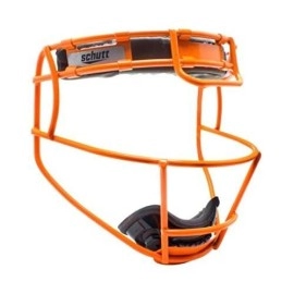 Schutt Fielders Guard Softball Face Mask for Fast Pitch Softball, Neon Orange, Youth