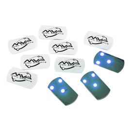 MVP Disc Golf Flat LED Tri-lite Disc Golf Lights (Pack of 10) (White)