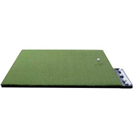 DURA-PRO Perfect Reaction Golf Mat - 5x5 Feet Premium Turf Indoor/Outdoor Mat for Hitting & Chipping - Golf Stance Mat w/Golf Accessories (Golf Tray + 3 Rubber Golf Tees)