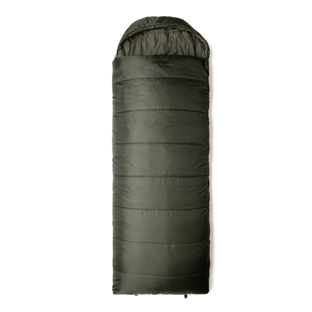 Snugpak Basecamp Ops Navigator Sleeping Bag with Compression Stuff Sack, Right Hand Zip, Olive