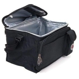 Transworld Durable Deluxe Insulated Lunch Cooler Bag (Black, 9-inch)