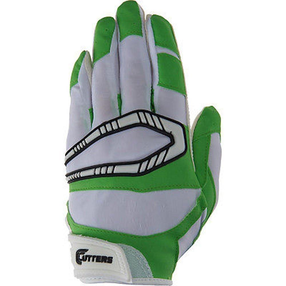 Cutters Rev Pro Gloves, White/Shock Green, XX-Large