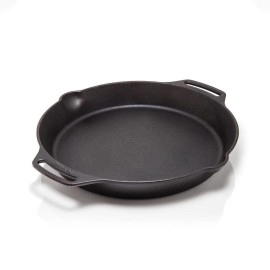 Petromax Cast Iron Fire Skillet for Kitchen or Camping, Pre-Seasoned Cookware for Campfire or Home Oven and Stove, Conducts Heat Evenly, Side Handles, 14