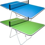 Butterfly Family Mini Ping Pong Table - 1 Piece Portable Ping Pong Table for Tailgating Games - 2ft Height - Great Ping Pong Table for Families - Adjust Angles for Slower Play