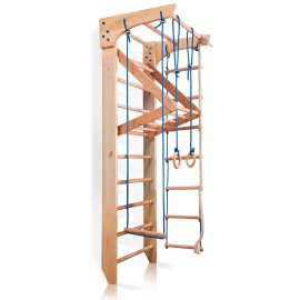 Wall Bars for Kids, Wood Stall Bar, Wooden Swedish Ladder, Kinder-4