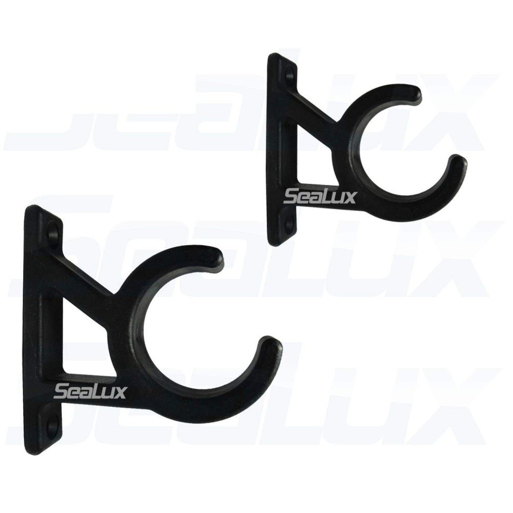 SeaLux Marine Boat Sports Dive Ladder Storage Clip Bracket Set (Pair) for 1-1/2