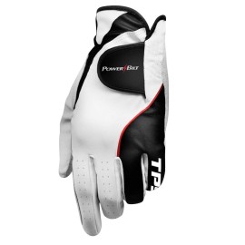 PowerBilt TPS Cabretta Tour Golf Glove - Men? Left Hand Large, White (for Right-Handed Golfer)