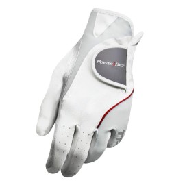 PowerBilt TPS Cabretta Tour Golf Glove - Women? Left Hand Medium, White (for Right-Handed Golfer)