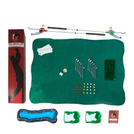 Mini indoor Golf Game Competition Pack, Mini Golf Game Indoor Use, Includes Additional Golf Accessories, Putting Green and Clubs, Mini Golf Set with 35