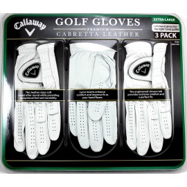 Callaway Golf Gloves 3 Pack Left Hand for Right Handed Golfer Extra Large